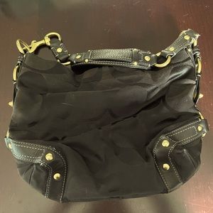 Black signature coach purse